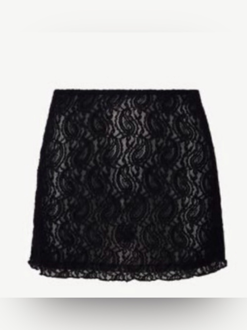 Realisation Par Black Lace Mini Skirt